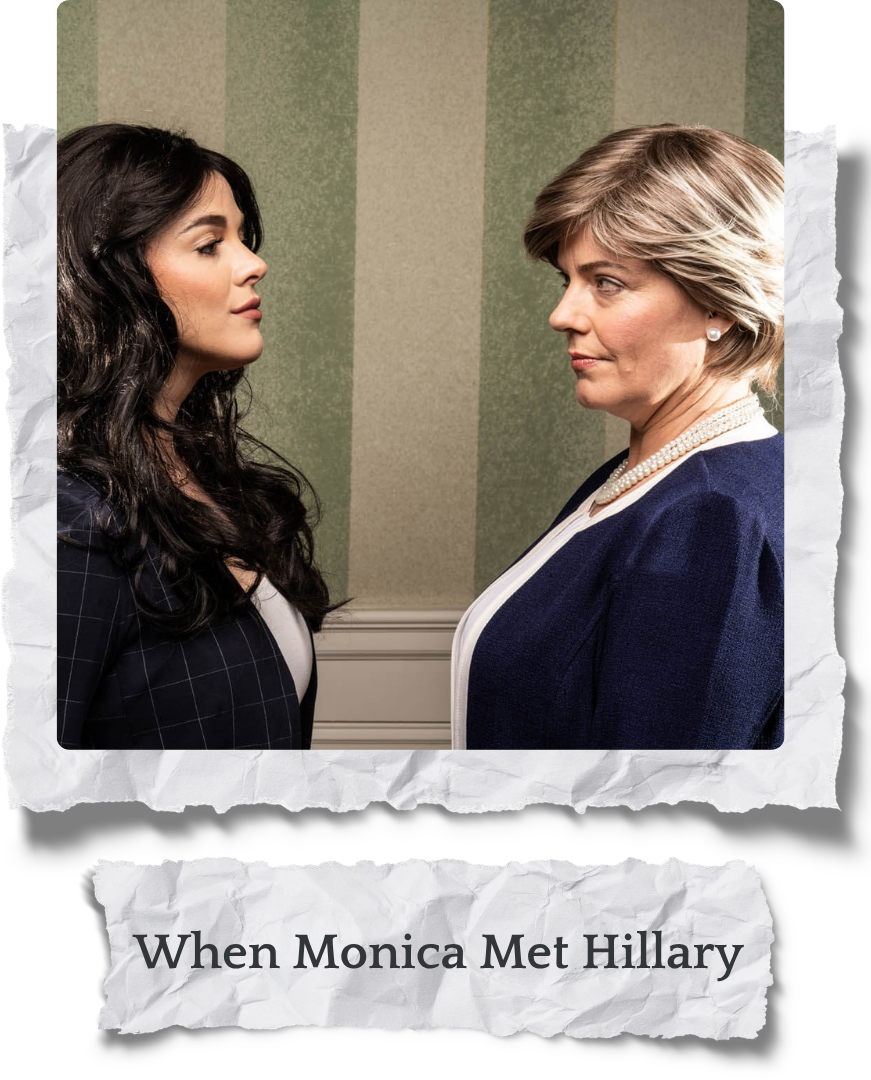 Production photo from "When Monica Met Hillary" by Winter Miller