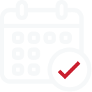 Calendar icon with a checkmark