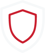 A black shield with red outline and a red smaller shield inside it.
