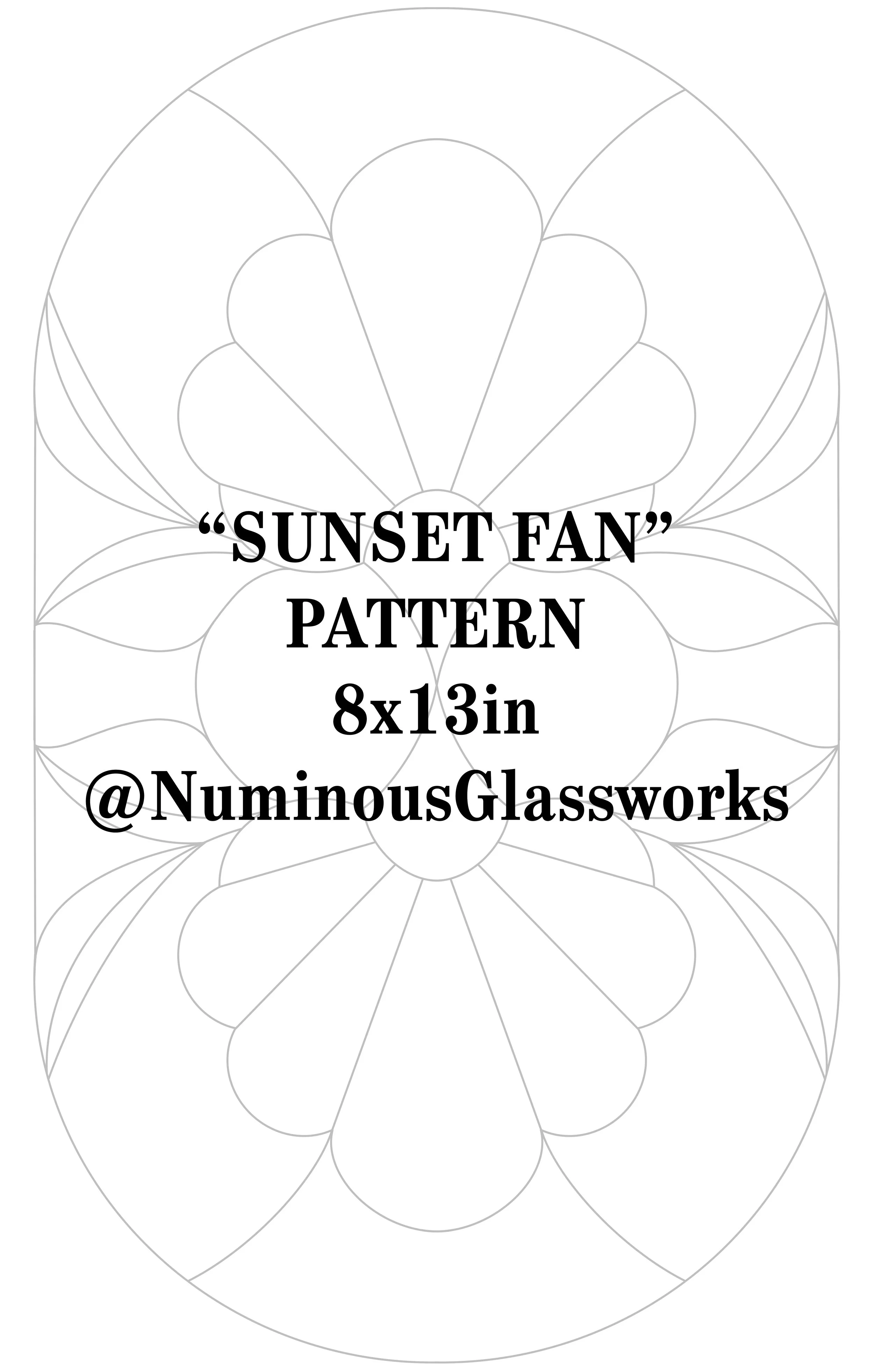 Sunset Fans Pattern - Hobby License