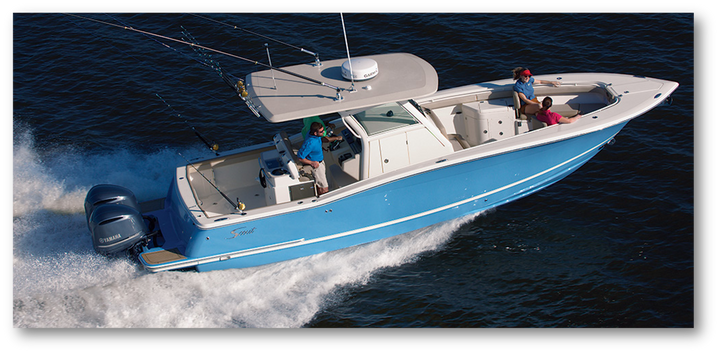 Scout 320 LXF with Twin Yamaha 300 HP –&nbsp;80% Faster at 3000 RPM