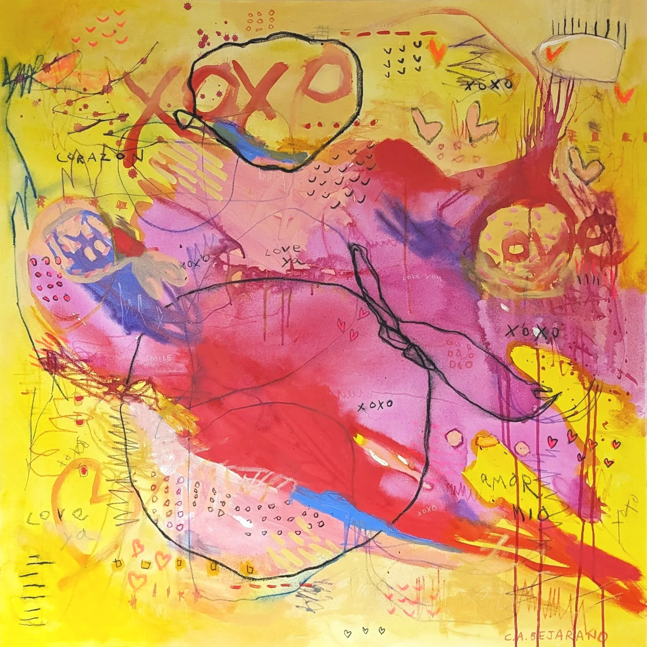 XOXO Mi Corazón 
36x36