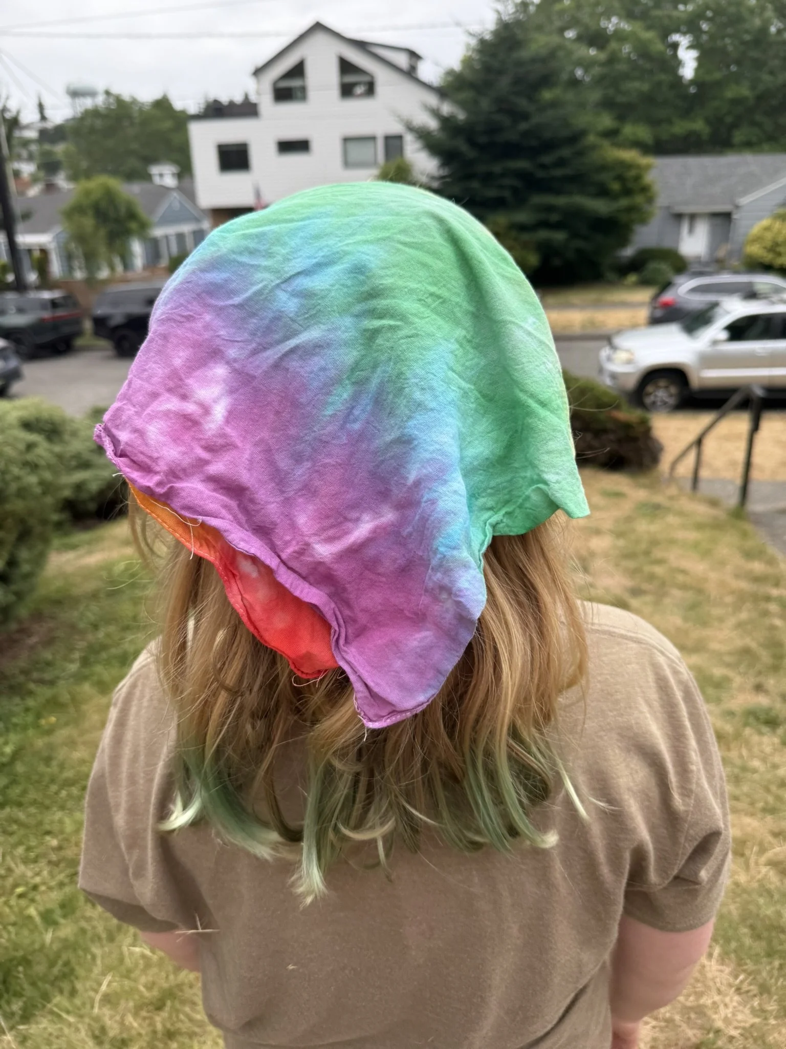 Rainbow stripe bandanna