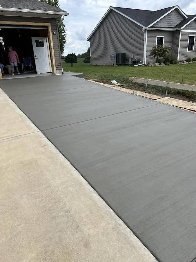 Concrete driveway 