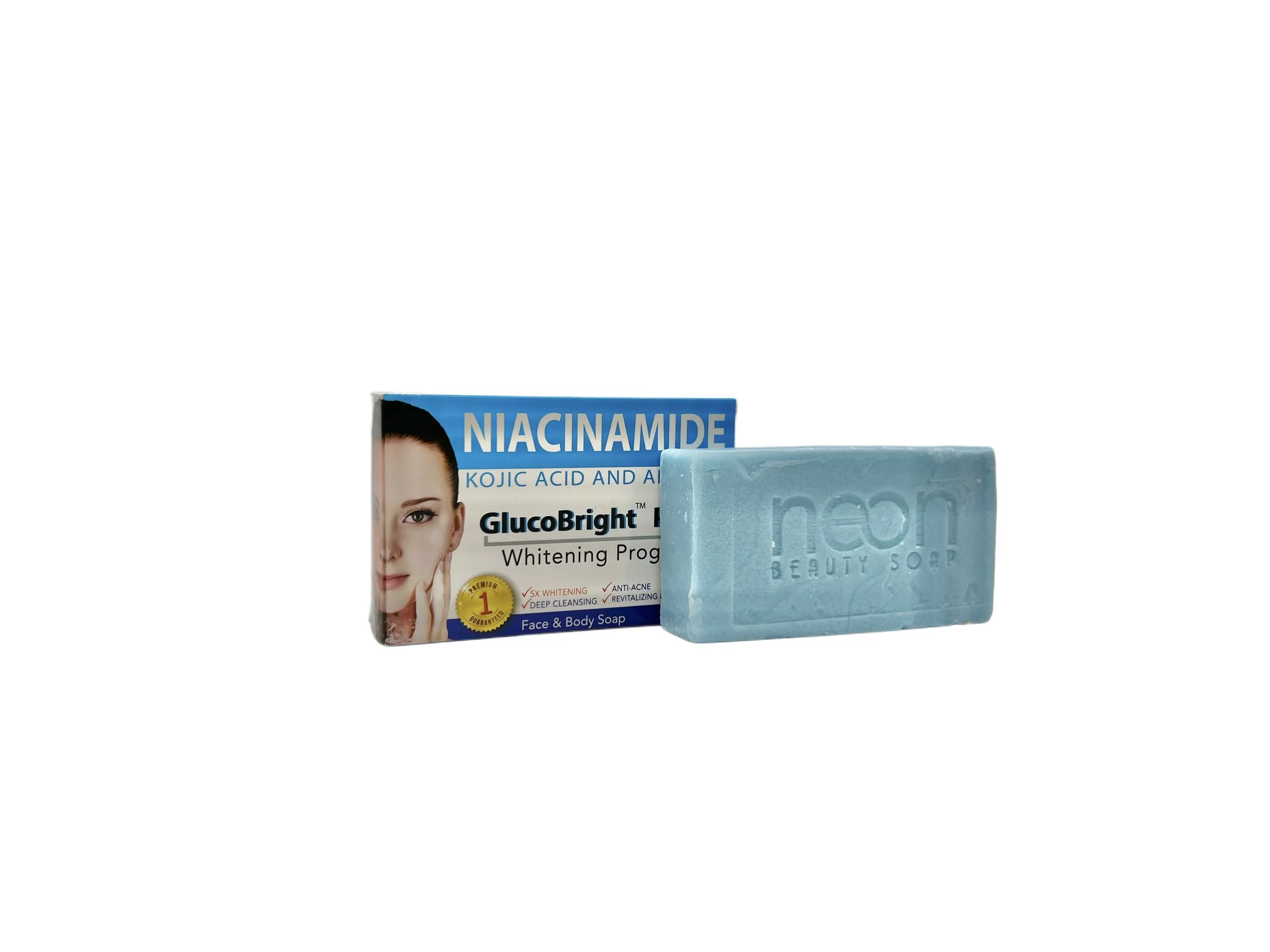 Niacinamide Neon Kojic Bar Soap – Whitening, Brightening, Deep Cleansing