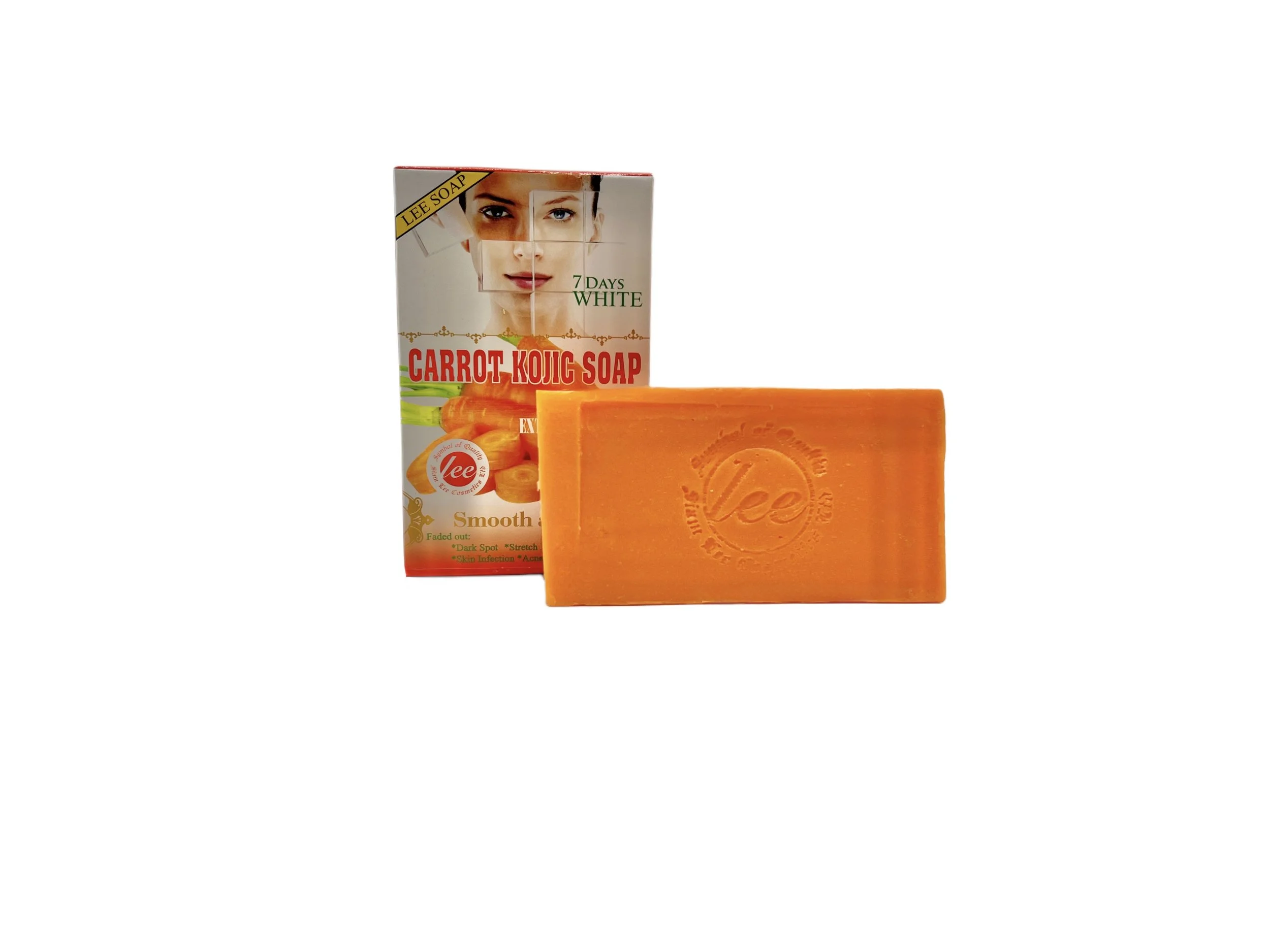 Carrot Kojic Soap Lee – Whitening, Brightening, Deep Cleansing, Face & Body