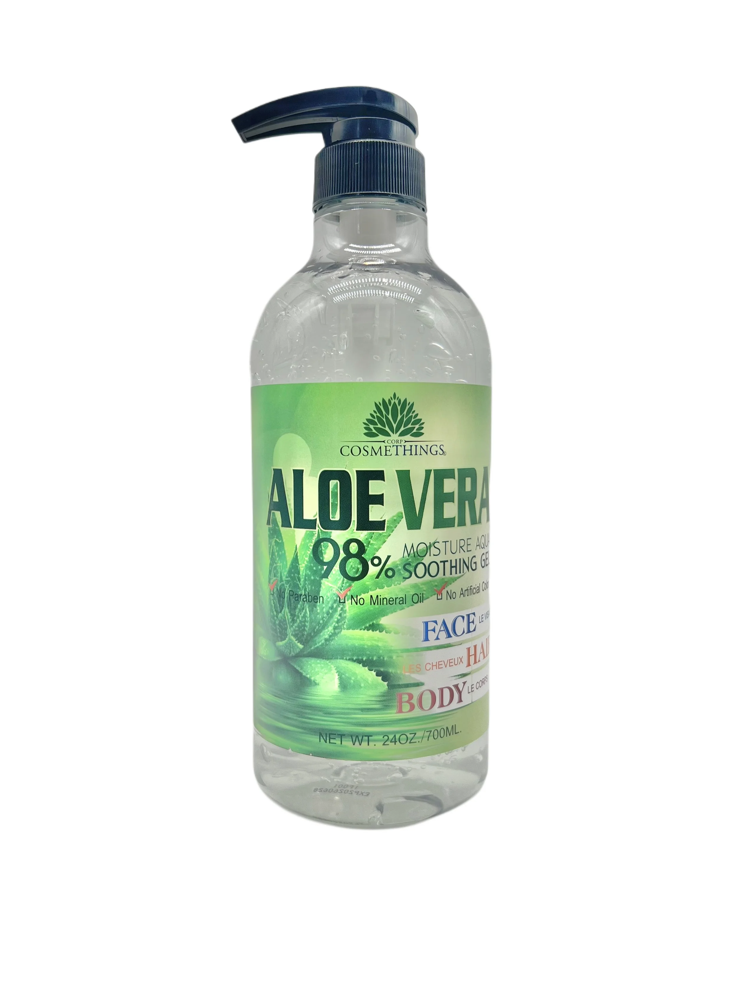 Cosmethings Aloe Vera Gel 98% – Skin, Scalp & Hair Moisturizer 24 oz