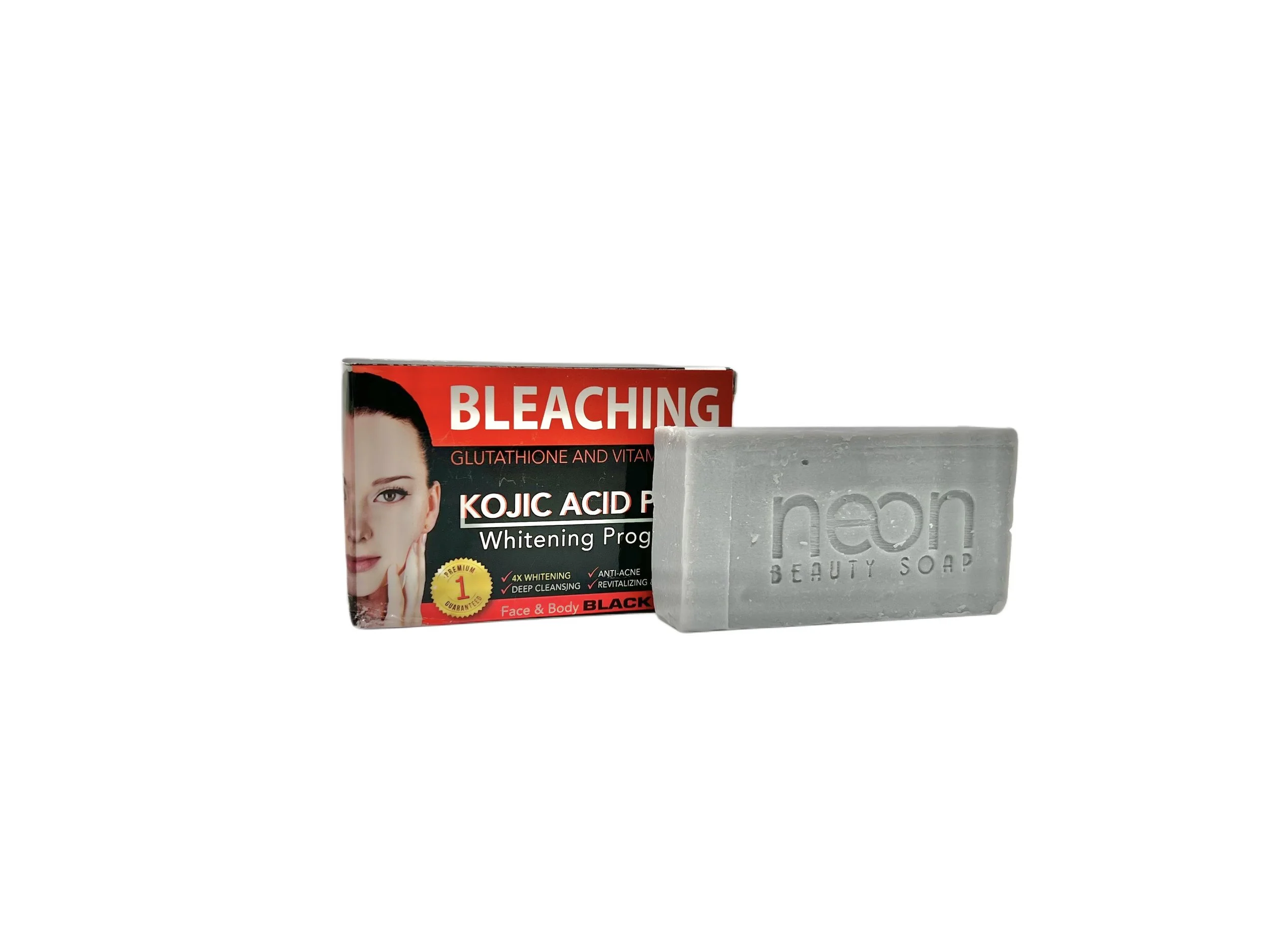 Kojic Acid Bleaching Neon Kojic Bar Soap – Whitening, Brightening, Deep Cleansing