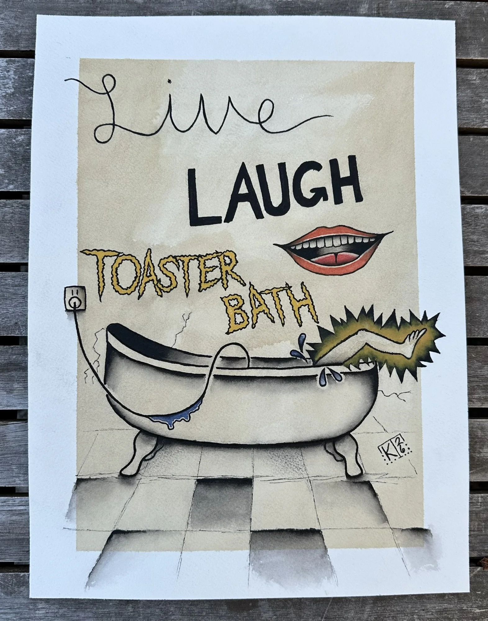 Live Laugh Toaster Bath
