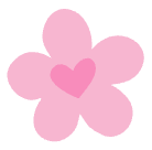 Flowers Nutrition logo - a pink flower with 5 petals and a heart center.