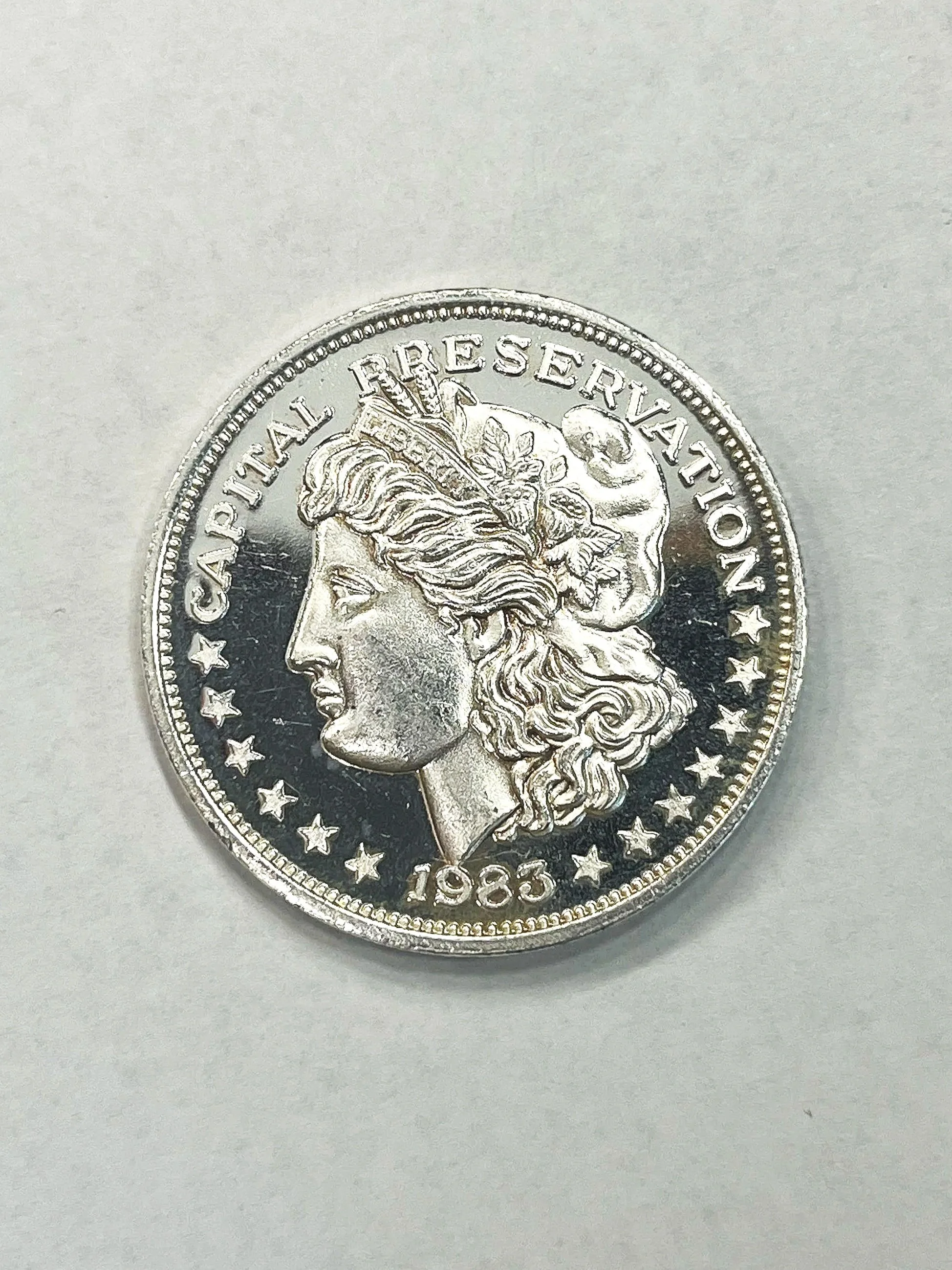 Vintage 1983 1oz Silver Round (Morgan Design)