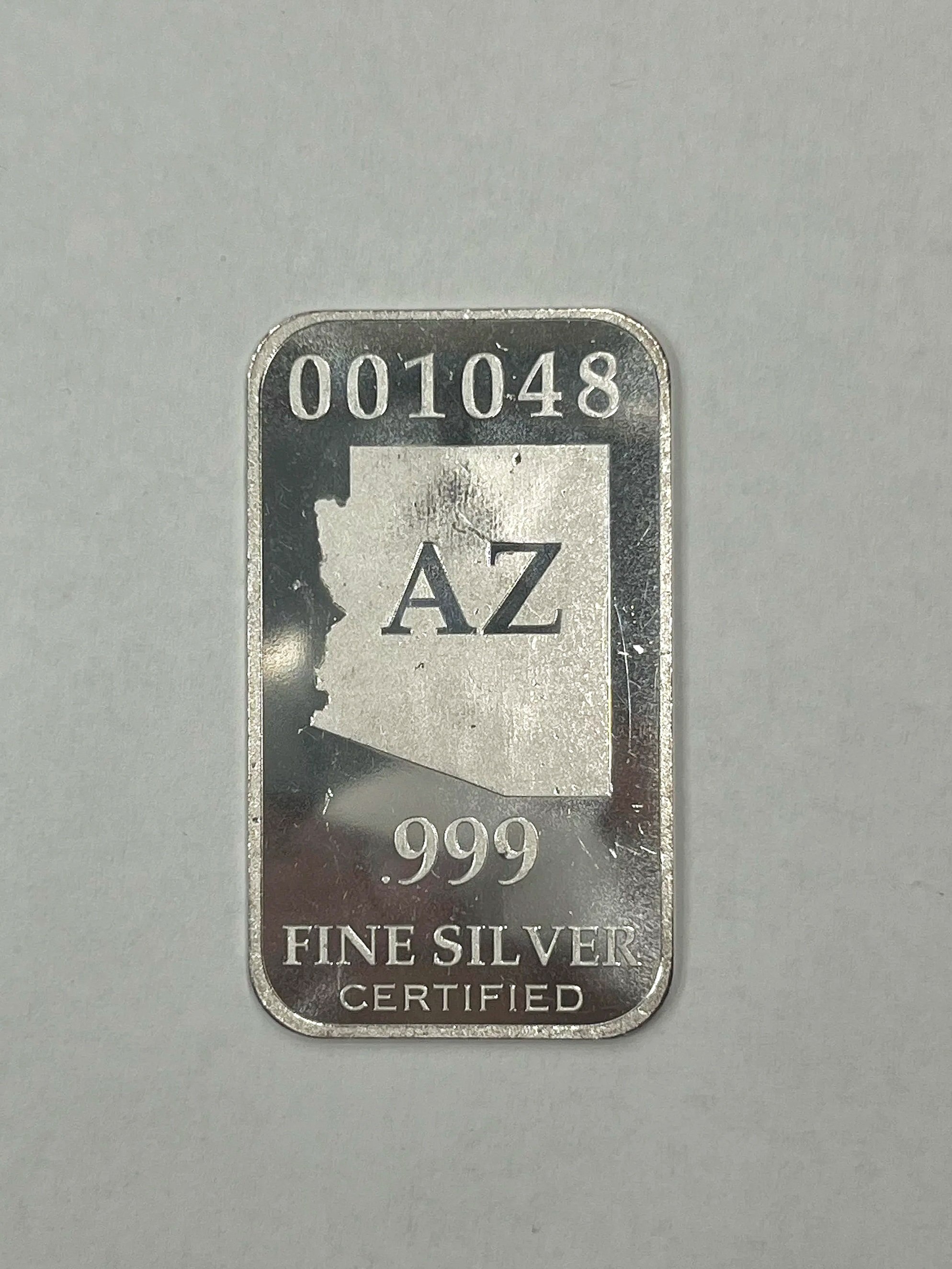 Arizona "50 State Minimum" Serialized Silver Bar – 1/2 oz .999 Fine Silver
