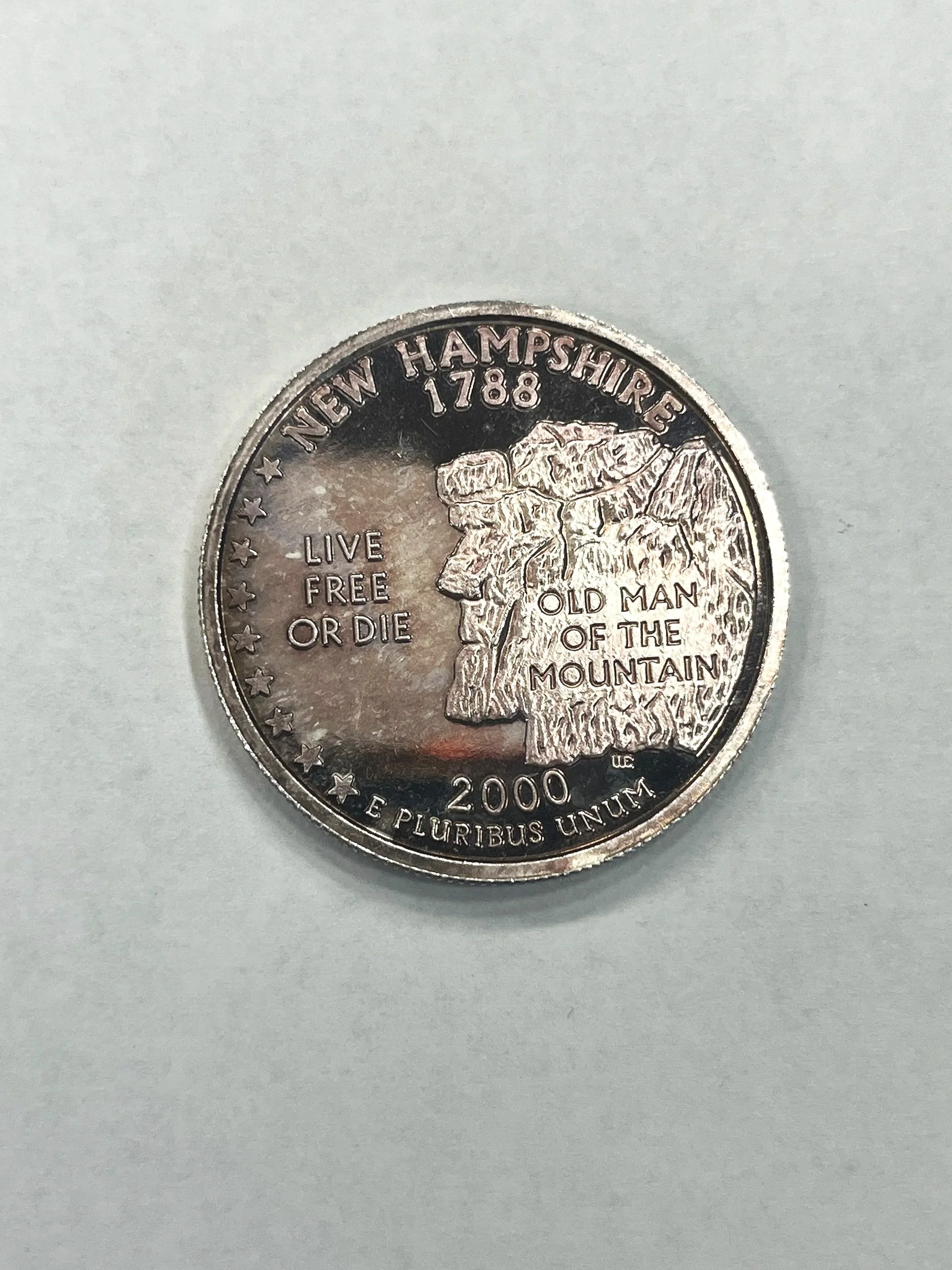 New Hampshire Statehood Quarter Replica – 1 oz .999 Fine Silver