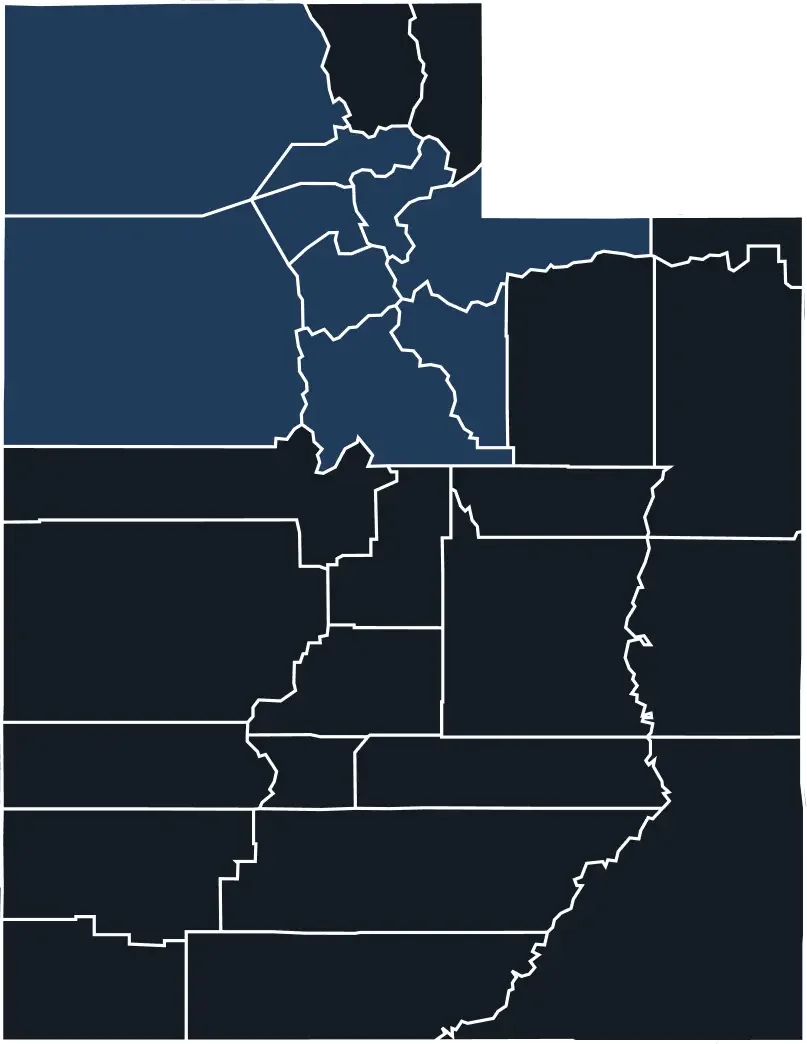 Your Drain Guy Utah drain cleaning service areas, including Box Elder, Weber, Davis, Salt Lake, and Utah counties.