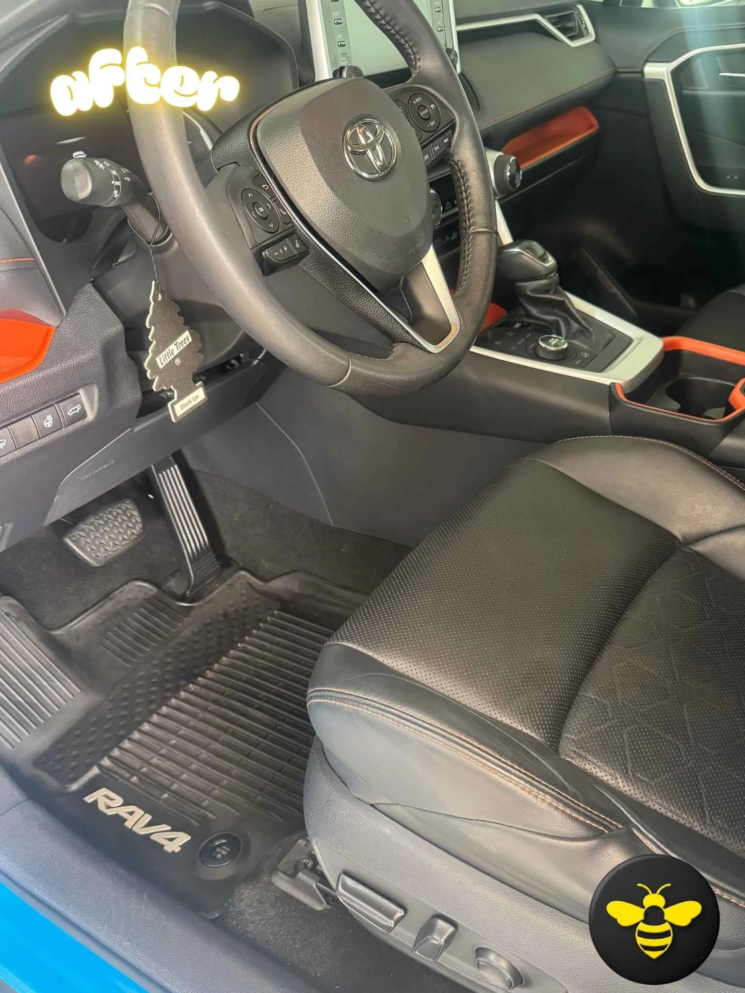 after photo of a Rav4 all cleaned to perfection