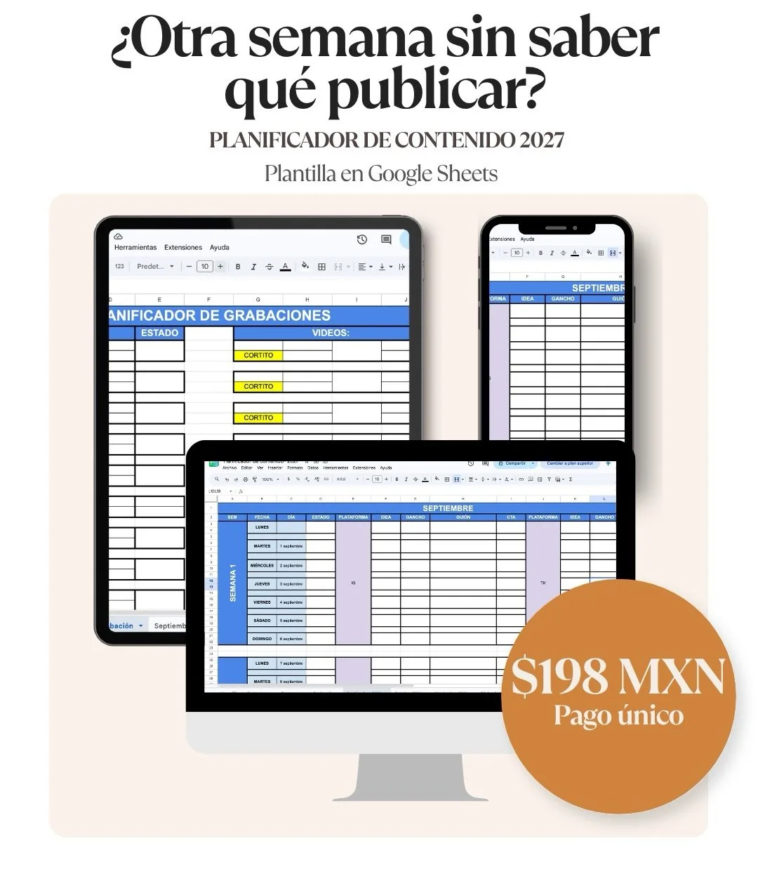 ¿Otra semana sin saber qué publicar?