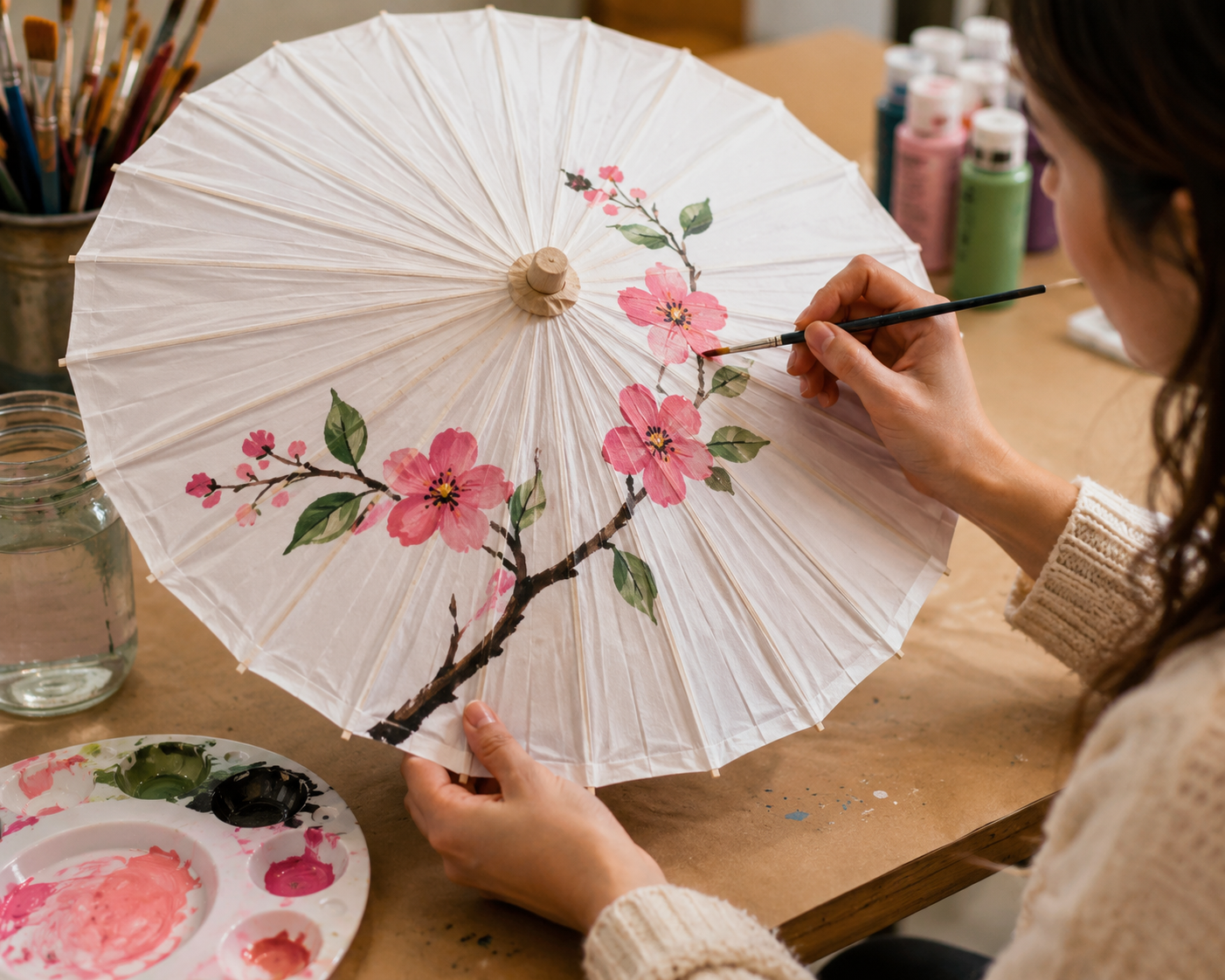 Paint Your Own Paper Parasol