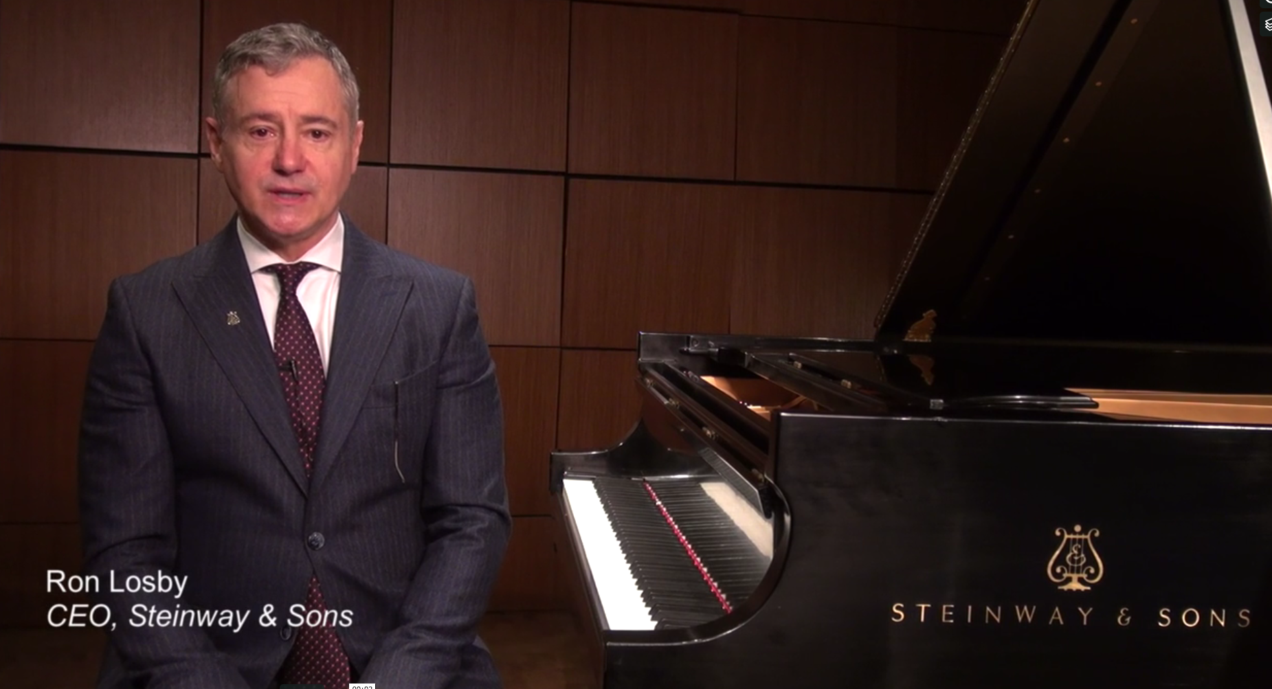 A message from Ron Losby, CEO of Steinway&Sons