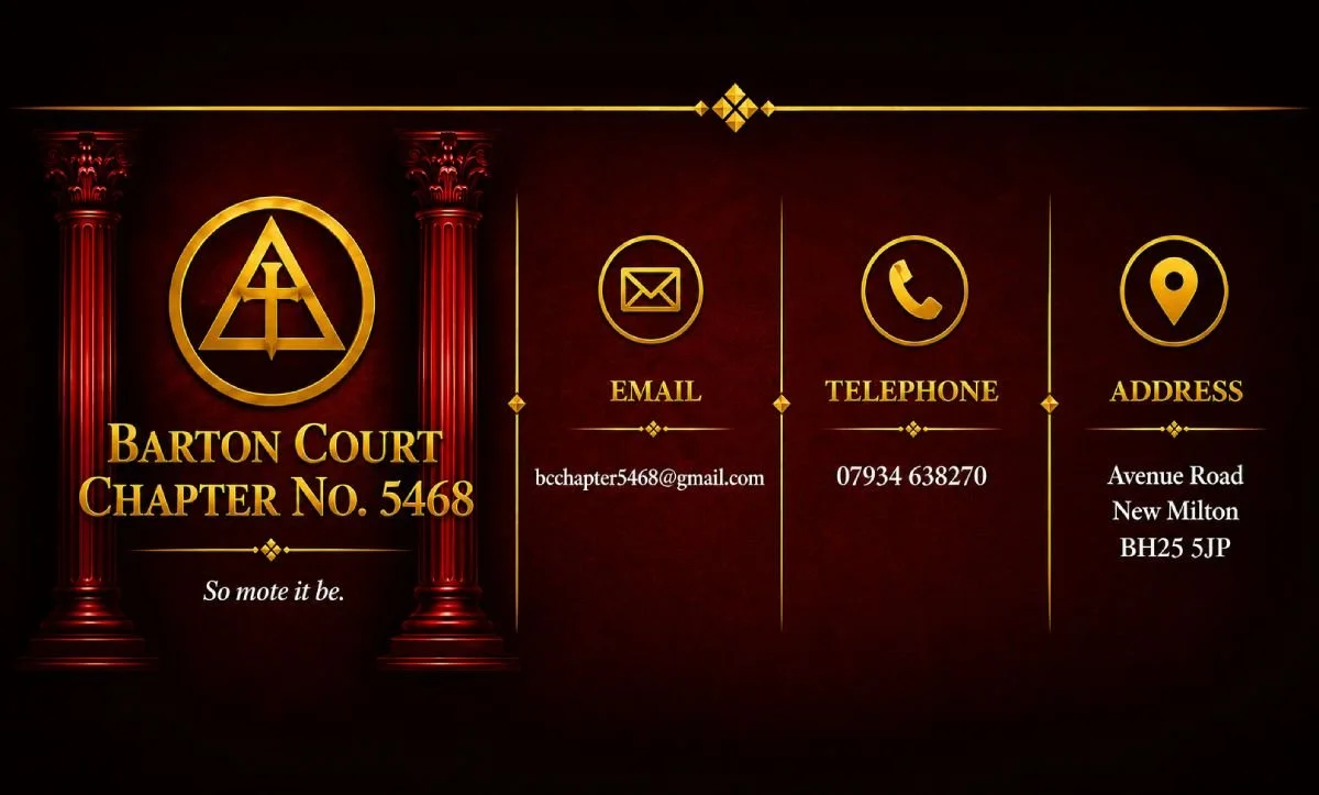 Barton Court Chapter No 5468 Contact Details, showing email, Telephone, Address