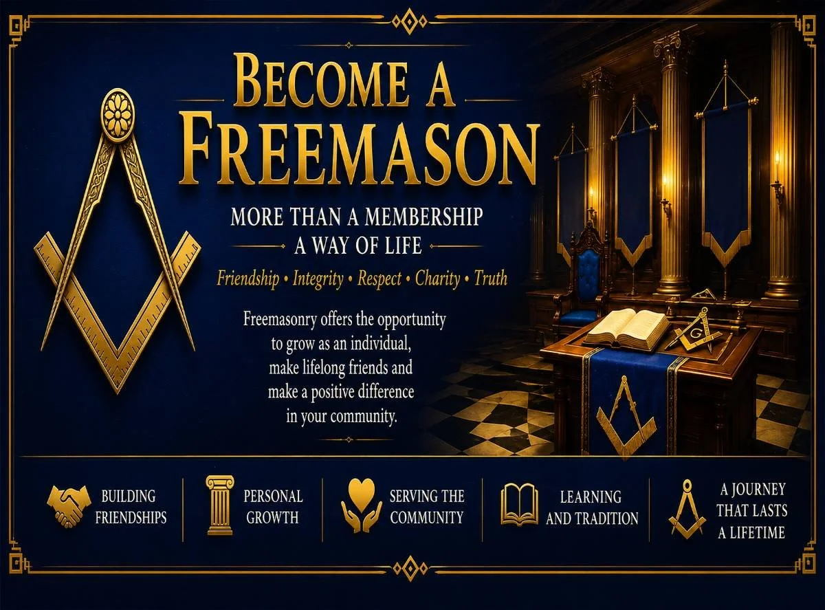 Become a Freemason, more than membership, a way of life