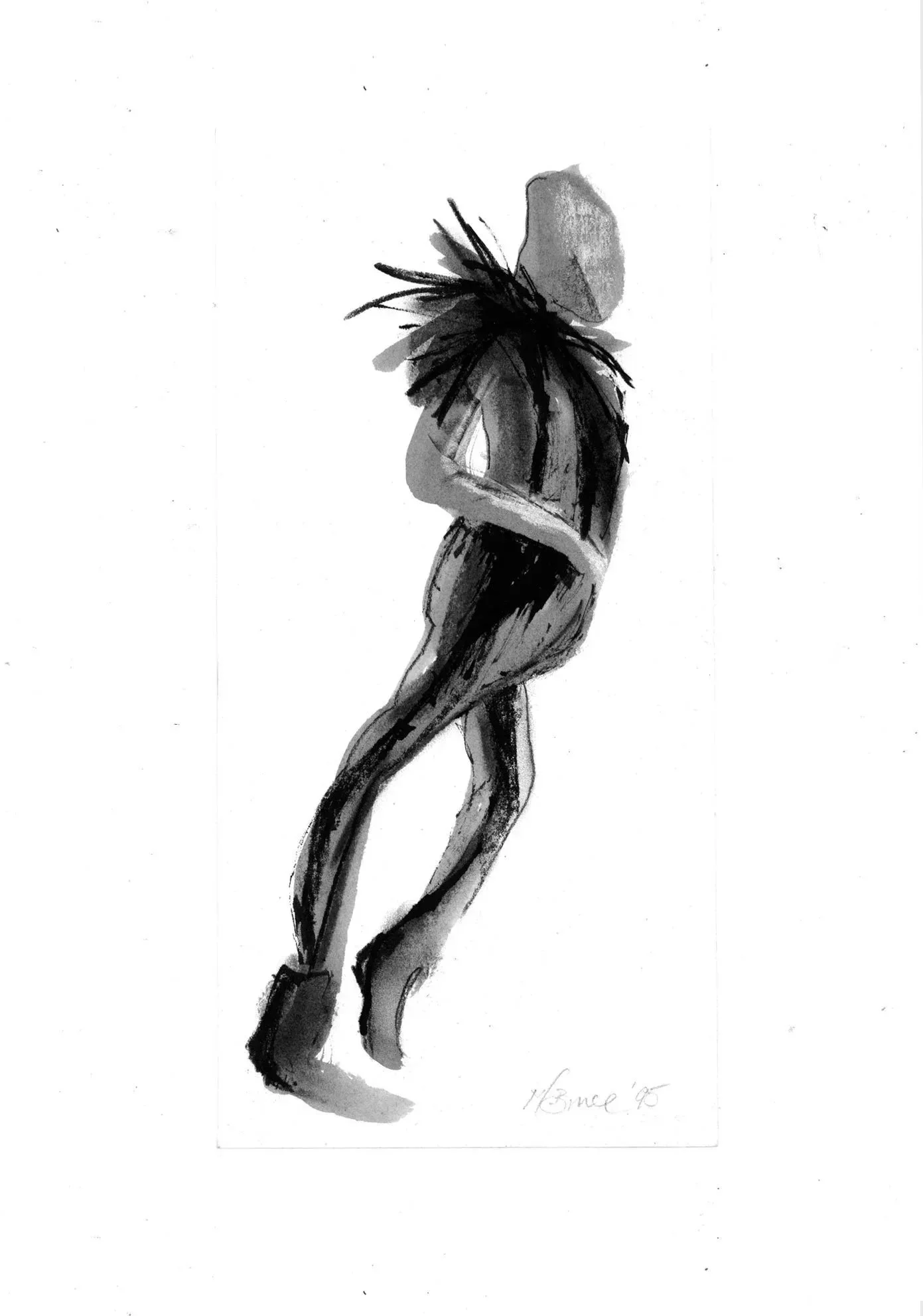  Character study - Last Dance , 1995, 33x16cm
