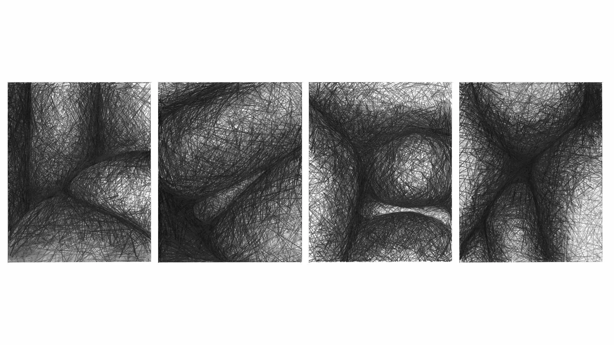 Natural Forms 1-4, 1997, drawing