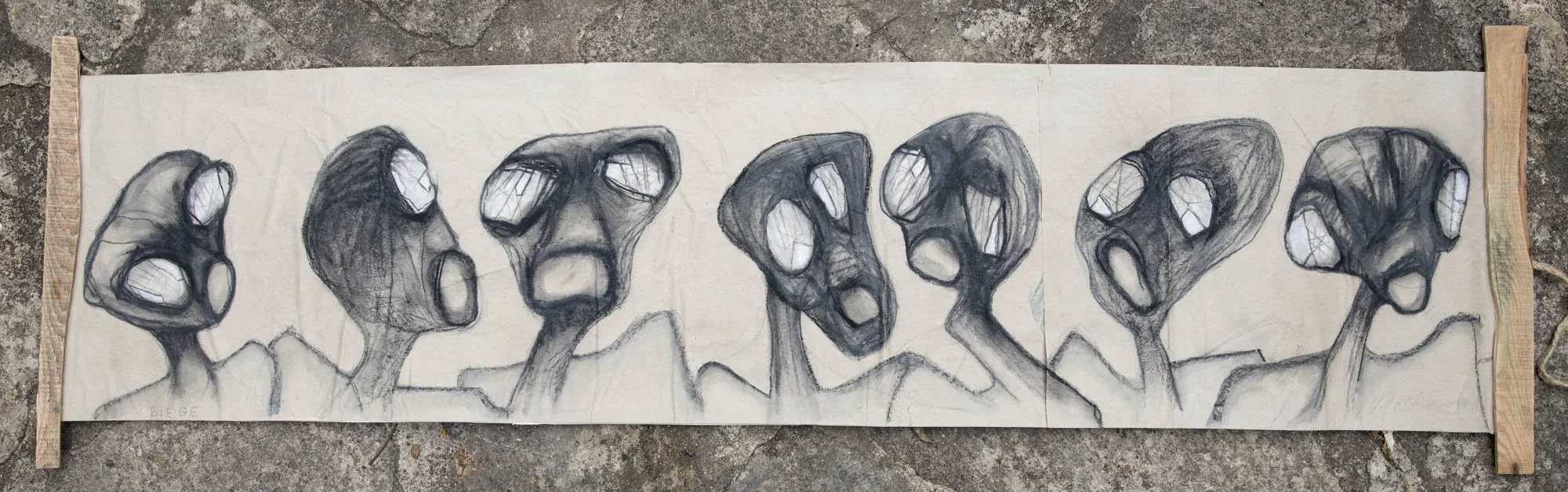  Scroll 1 - Flight , 2022, 45x145cm