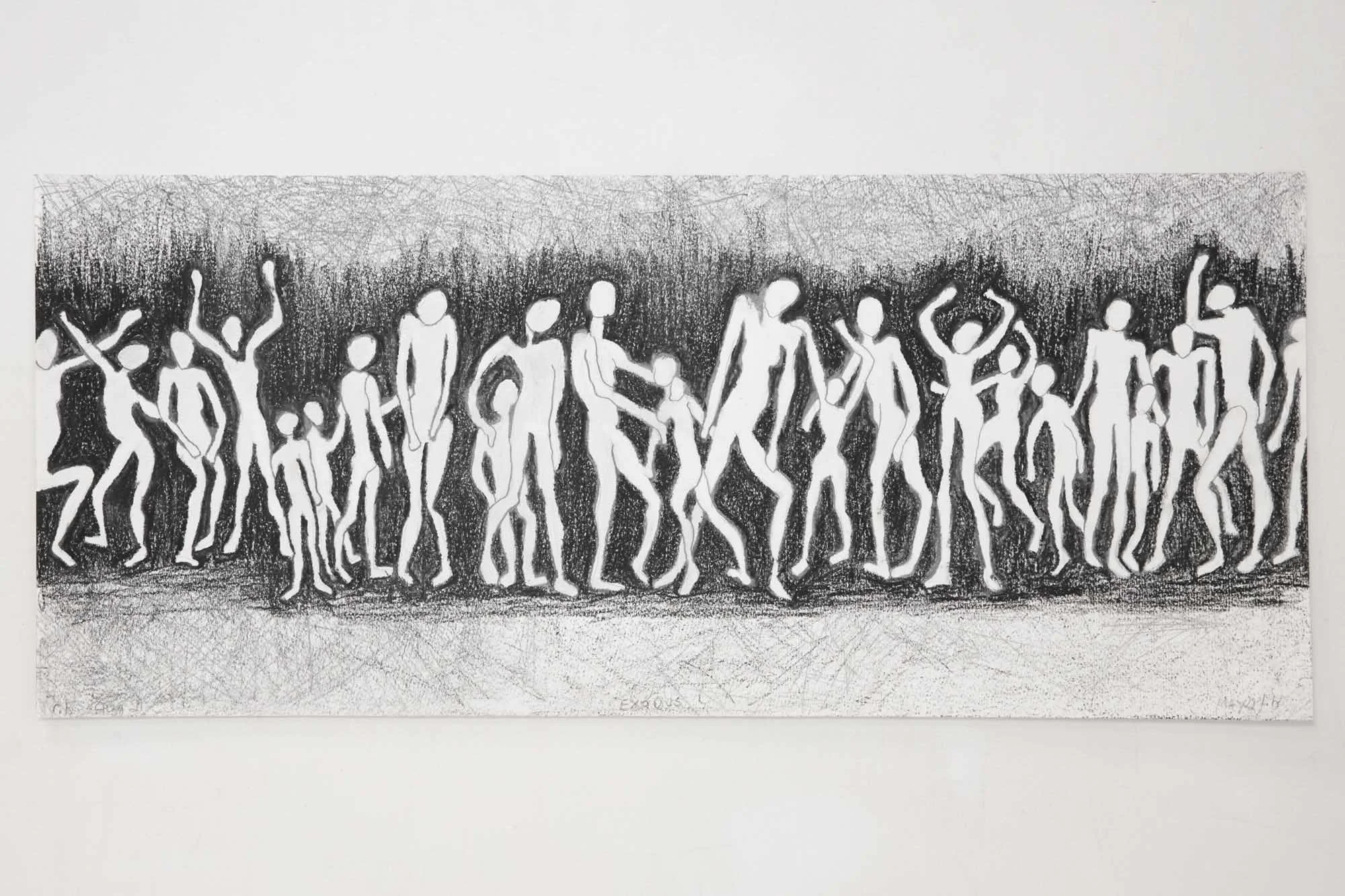  Study for Exodus , 2021, 30x70cm OPT