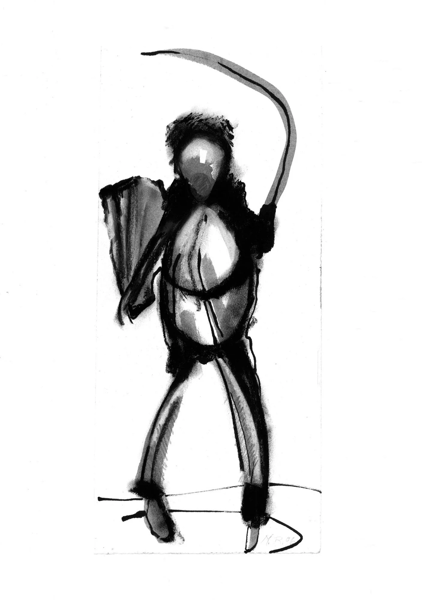  Character 2 - Small Warrior , 1996, 39x17cm OPT