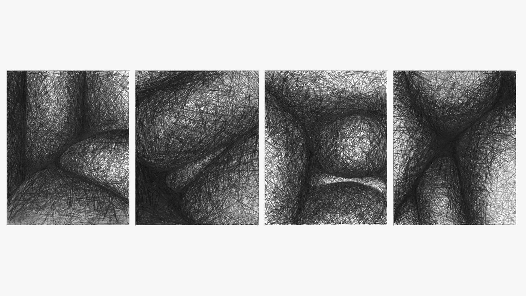 Natural Forms I-IV, drawing, 39x28cm, 1997
