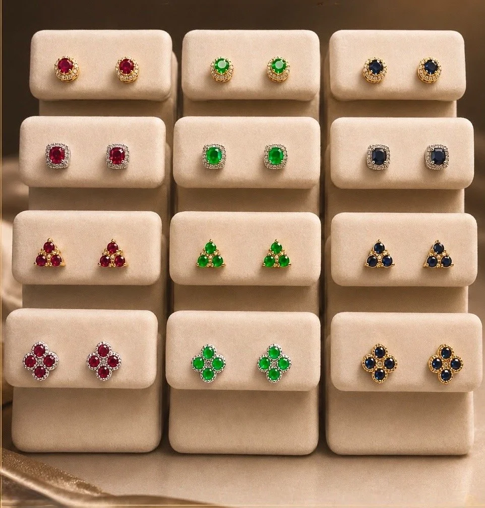 Sapphire Diamond Earrings