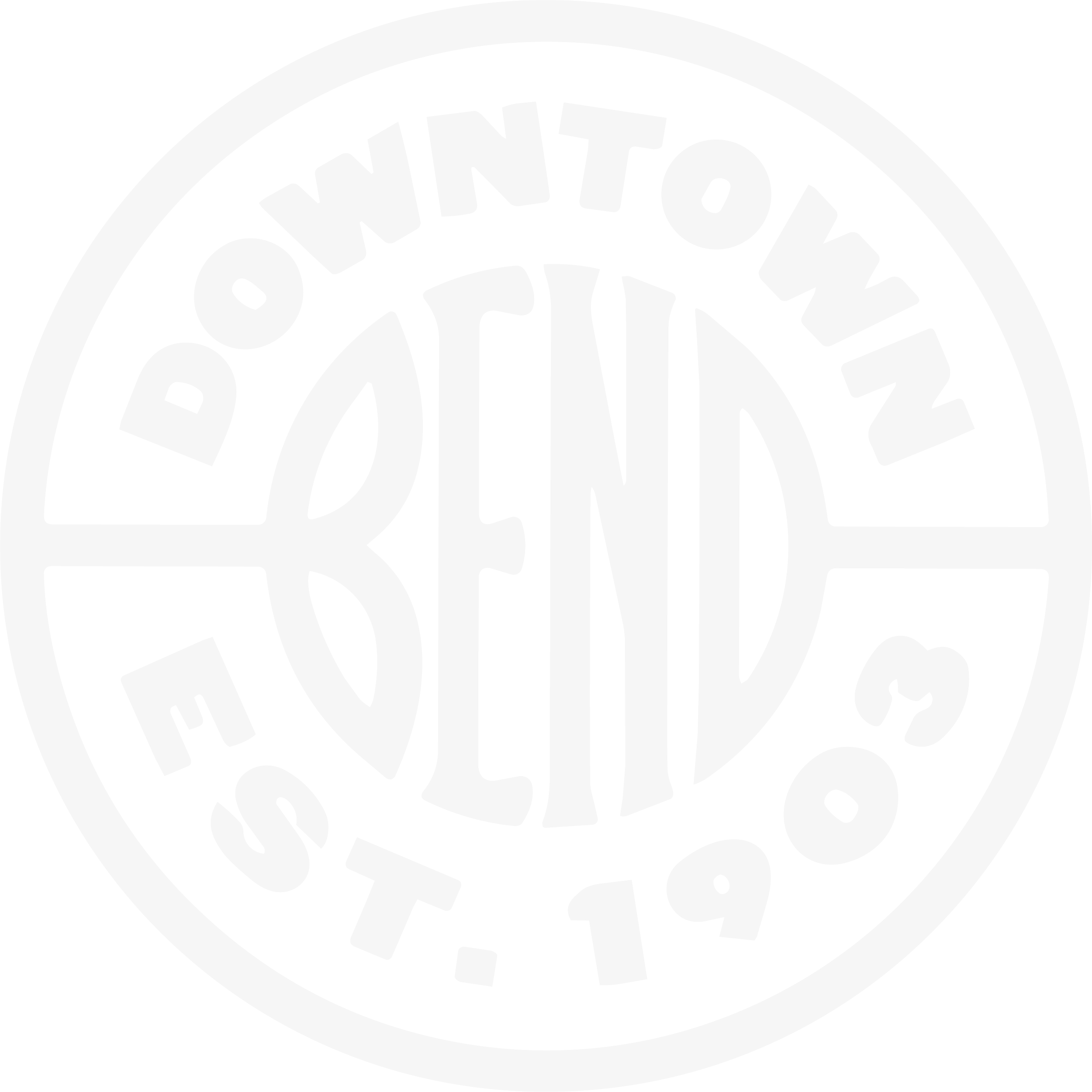 Downtown Bend Business Association white circular logo with arched text, including the words 'Downtown', 'BEND, 'Est. 1903."