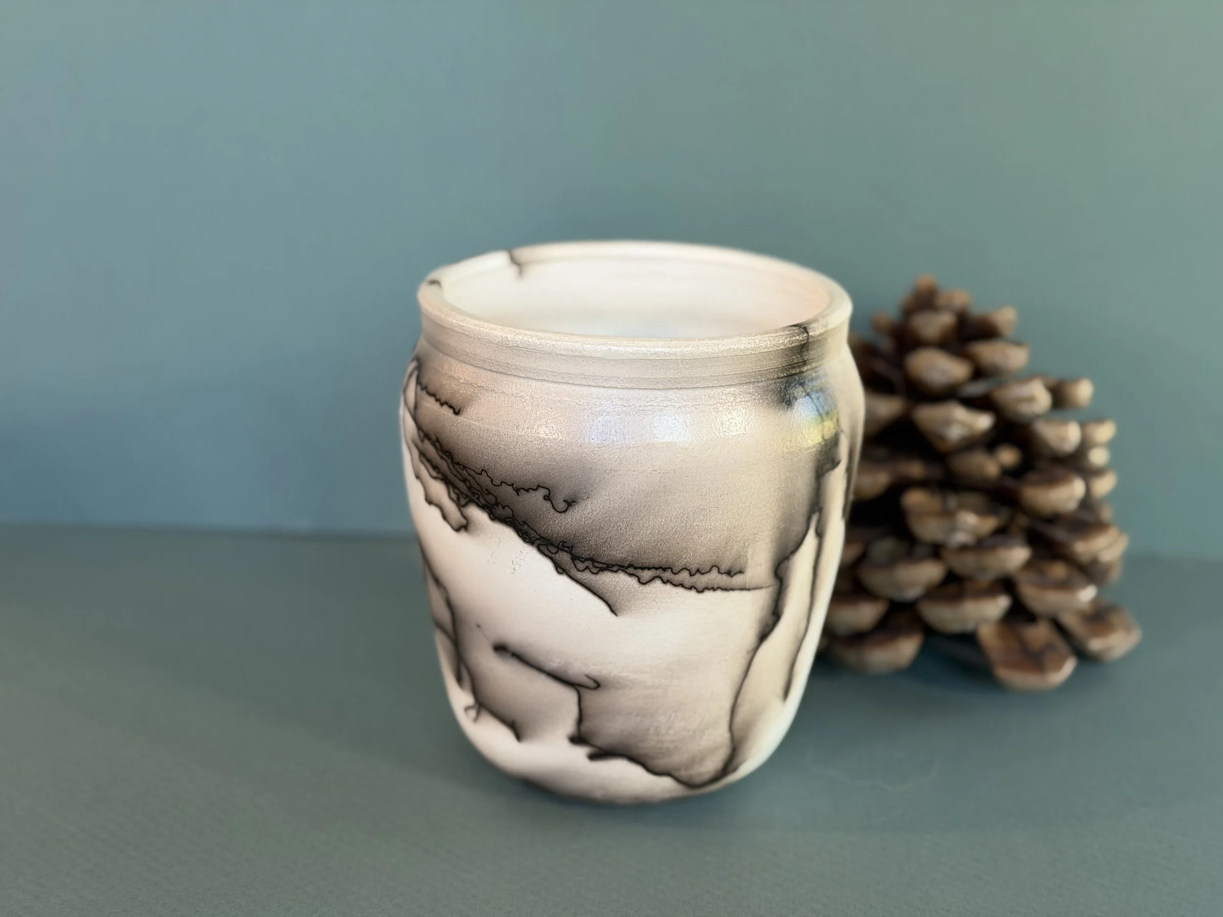 Horsehair Raku Vessel 008