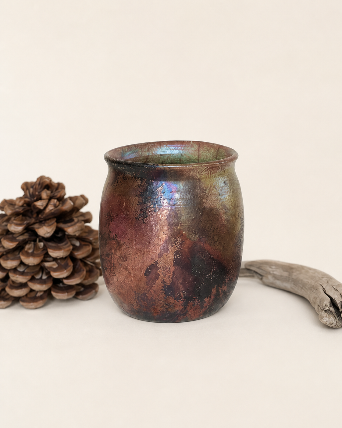 Raku Wide Jar