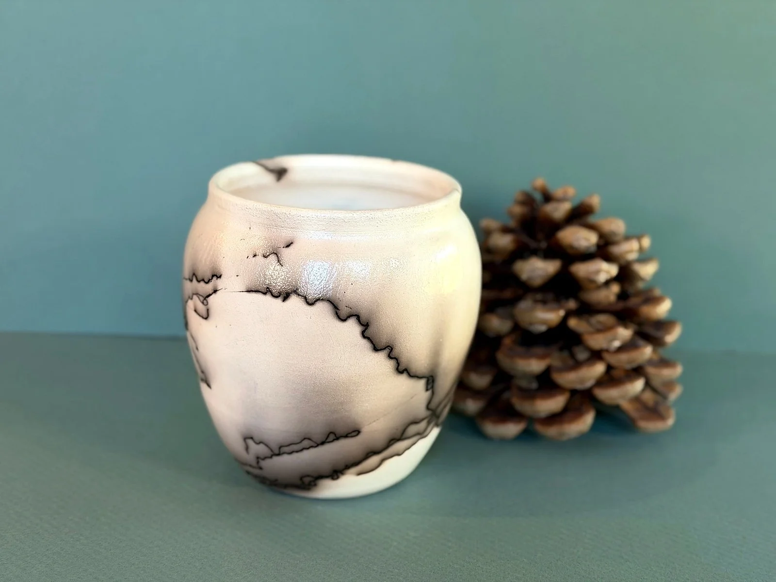 Horsehair Raku Vessel 014