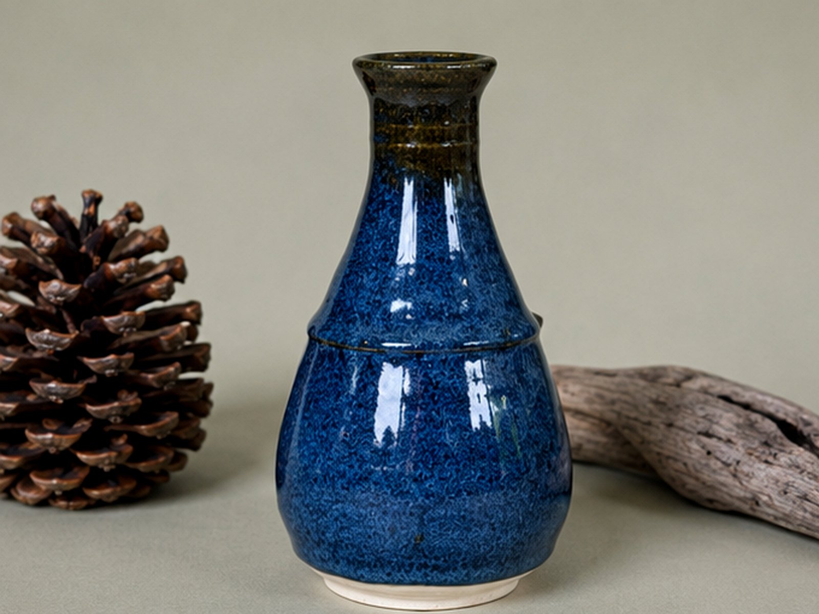Midnight Blue Bottle Vase