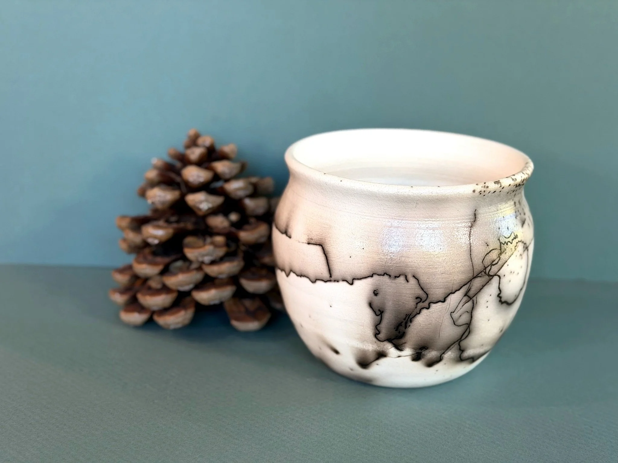 Horsehair Raku Vessel 007