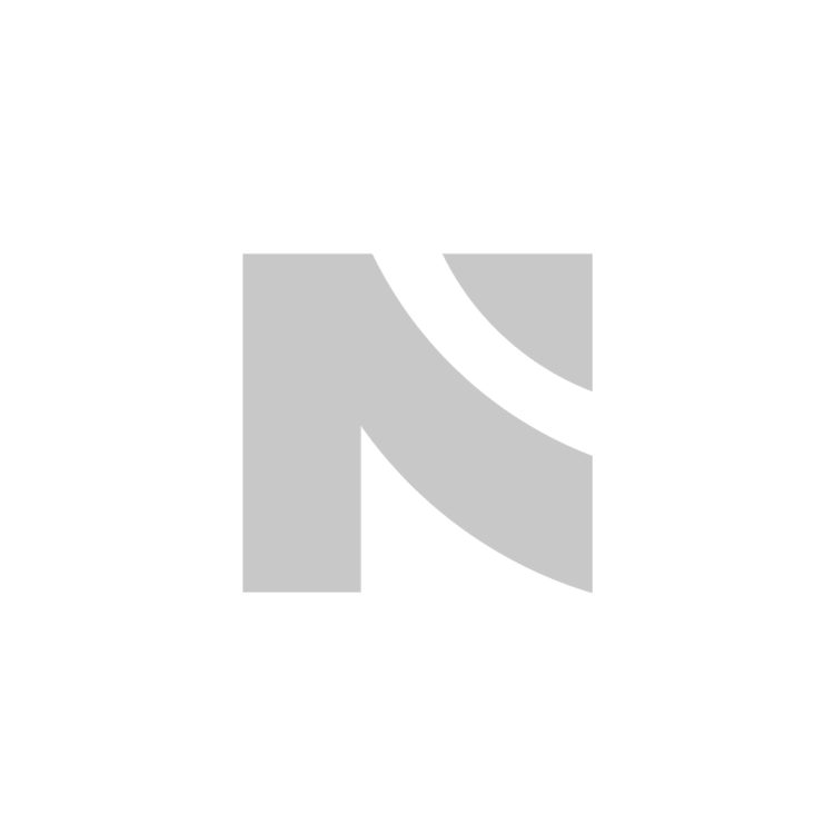 Gray and black logo with a stylized letter N and a curved design.