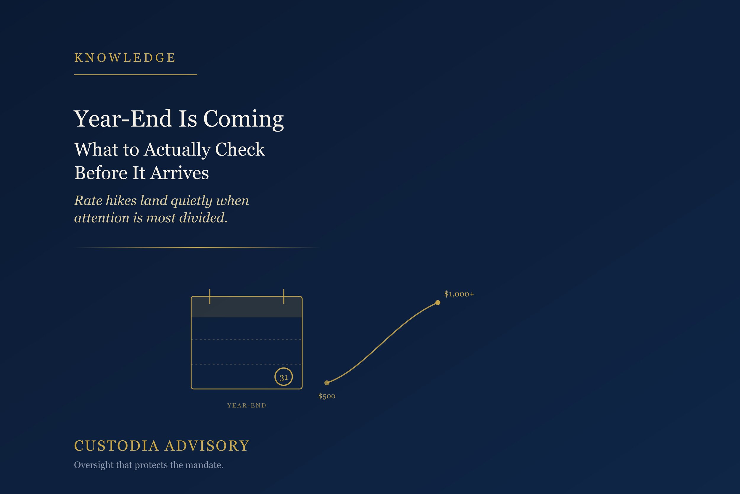 Year-End is Coming: What to Actually Check Before It Arrives