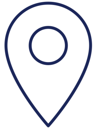 Outline of a location marker or pin.