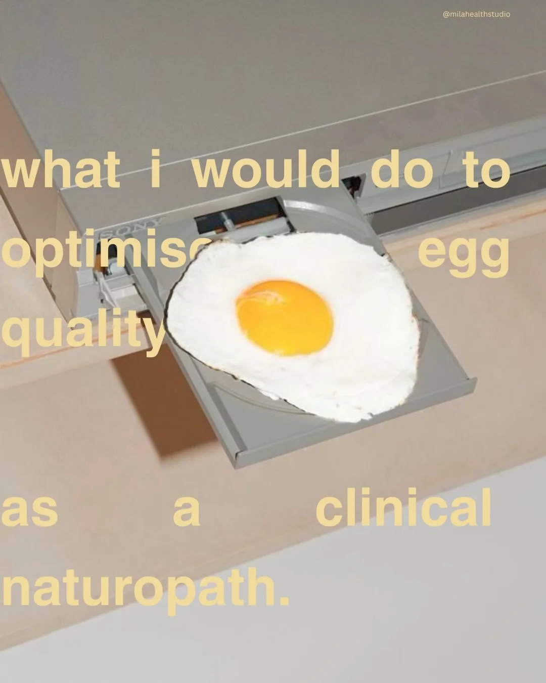 getting the foundations right can make all the difference in egg quality and fertility 

the same can be said for general health, but it&rsquo;s important to know that so much more can be done than just taking a prenatal supplement, because it always