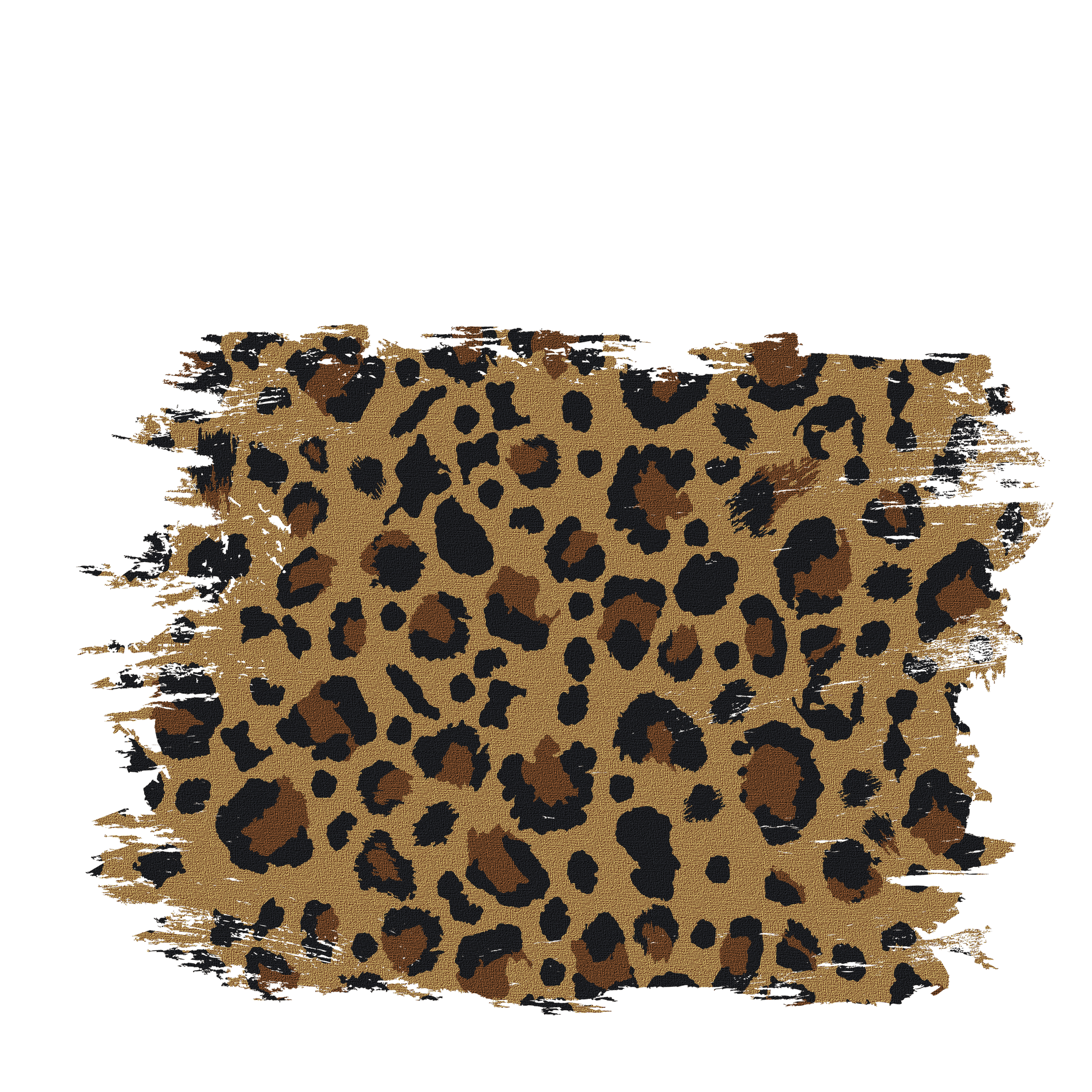 Close-up image of a leopard-print fabric with animal print pattern on a beige background.