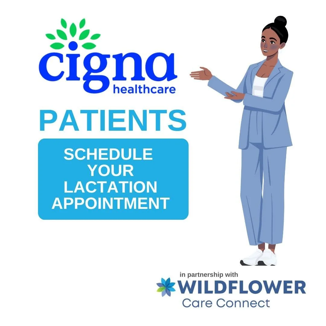 Cigna Healthcare Patients scheduling lactation appointment with a healthcare professional, in partnership with Wildflower Care Connect