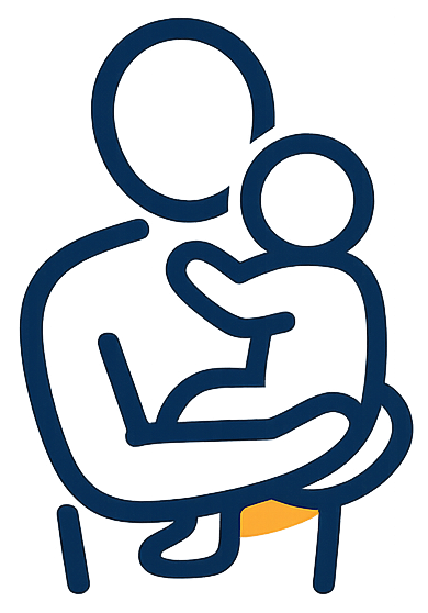 Parent carrying a child representing strength and confidence for parenting and everyday family activities.
