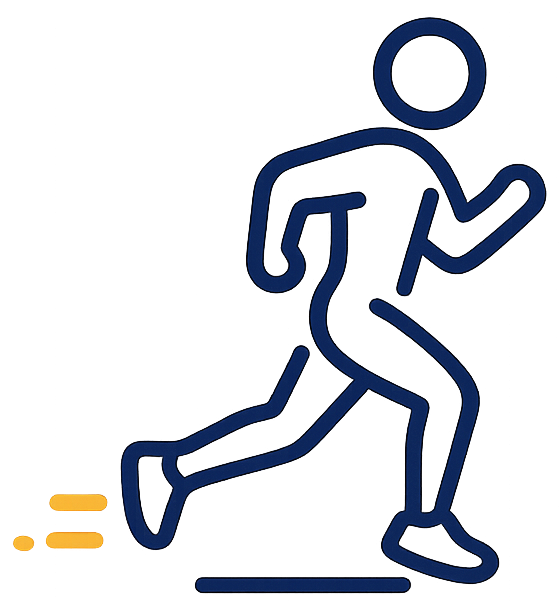 Person running representing rehabilitation for recreational exercise, training and weekend sport.