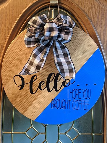 Wooden Greeting Sign