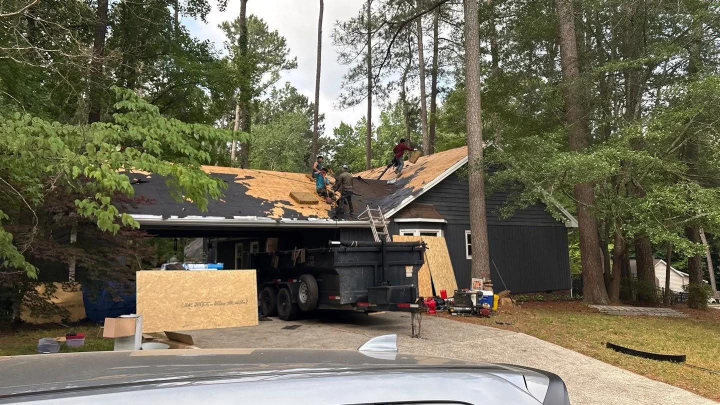 In progress project roof replacement