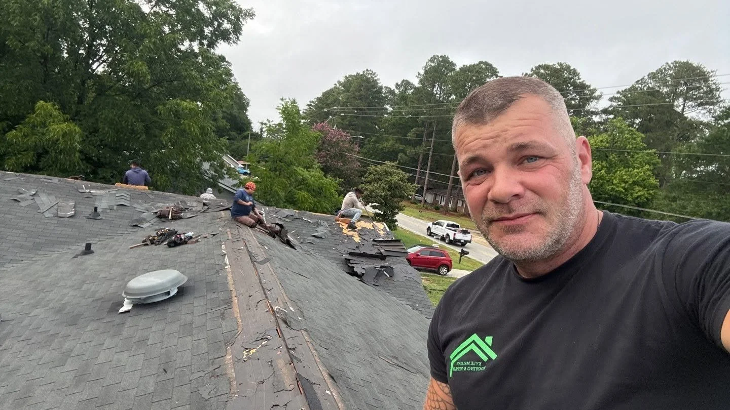Meet Kyle! During a roof tear off for new roof installation