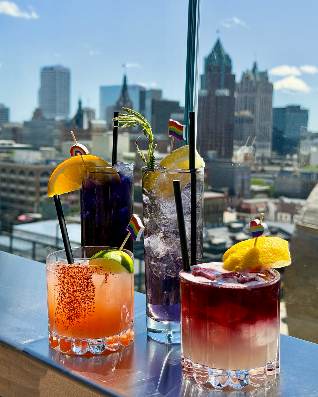Happy Hour doesn’t wait! Don’t forget to visit us this Pride month to celebrate with a specially curated cocktail menu and gorgeous views of downtown!