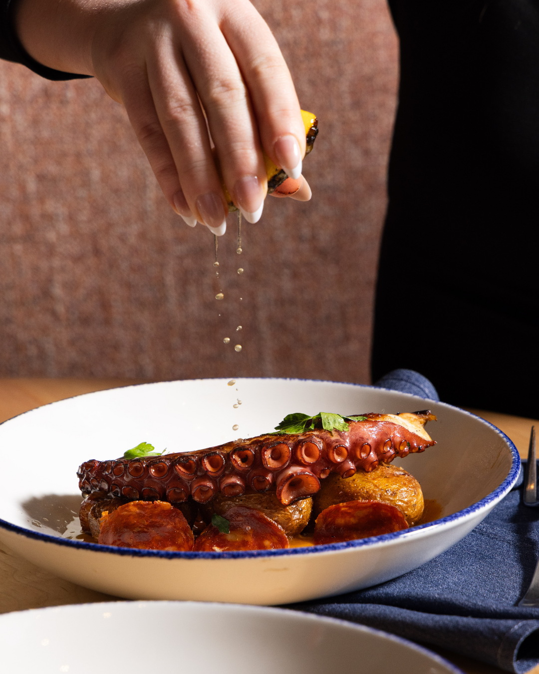 Friday essential: Spanish octopus, papas bravas, spicy aioli, onion jang, salumi picante.

Built for sharing, made for staying. A new favorite awaits, link in bio to explore.